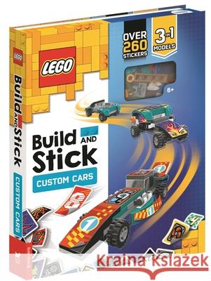 LEGO® Build and Stick: Custom Cars (Includes LEGO® bricks, book and over 260 stickers) Buster Books 9781780558141 Michael O'Mara Books Ltd - książka