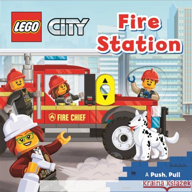 LEGO® City. Fire Station: A Push, Pull and Slide Book AMEET Studio, Macmillan Children's Books 9781529048360 Pan Macmillan - książka