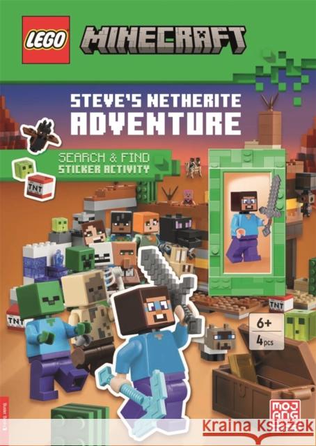 LEGO® Minecraft®: Steve’s Netherite Adventure Search & Find Sticker Activity (with Steve minifigure and sword) Buster Books 9781837250769 Michael O'Mara Books Ltd - książka