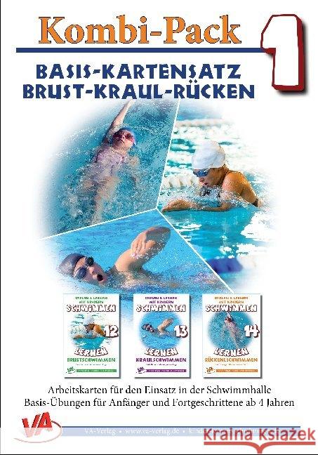 Lehrer-/Trainer-Kartensatz A5 : Brust - Kraul - Rücken, unlaminiert. Arbeitskarten für den Schwimmunterricht Aretz, Veronika 9783944824024 VA-Verlag - książka