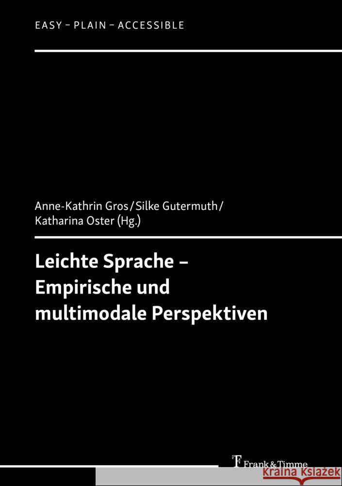 Leichte Sprache - Empirische und multimodale Perspektiven  9783732907083 Frank & Timme - książka