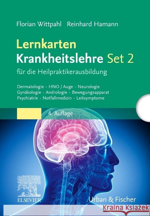 Lernkarten Krankheitslehre Set 2 für die Heilpraktikerausbildung Wittpahl, Florian, Hamann, Reinhard 9783437589034 Elsevier, München - książka