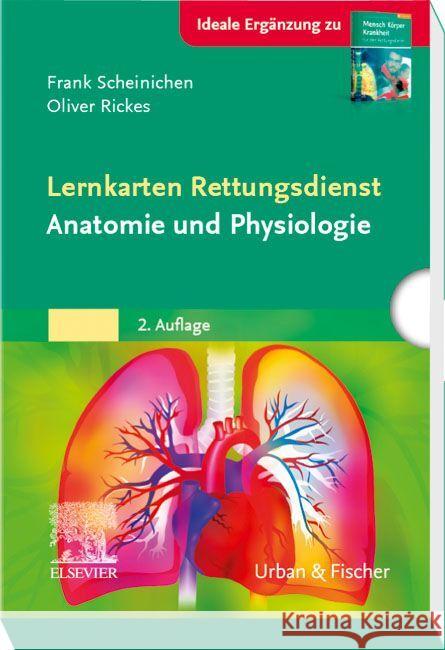 Lernkarten Rettungsdienst - Anatomie und Physiologie Scheinichen, Frank, Rickes, Oliver 9783437487613 Elsevier, München - książka