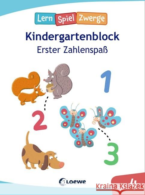 LernSpielZwerge, Kindergartenblock - Erster Zahlenspaß  9783743203525 Loewe Verlag - książka