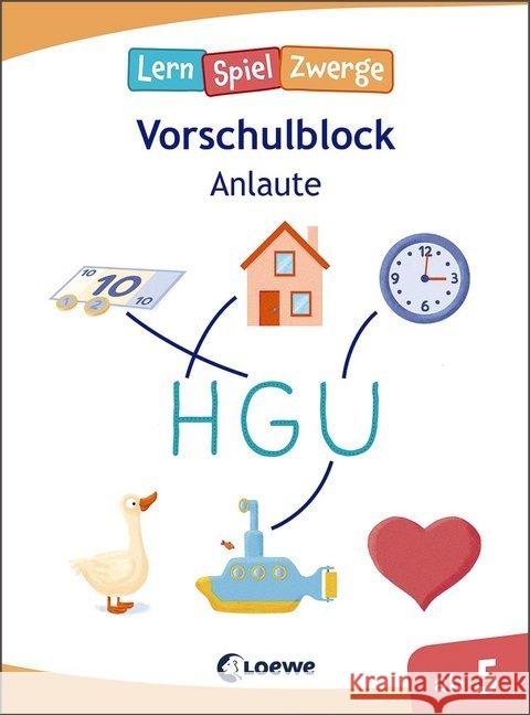 LernSpielZwerge Vorschulblock - Anlaute  9783743203532 Loewe Verlag - książka