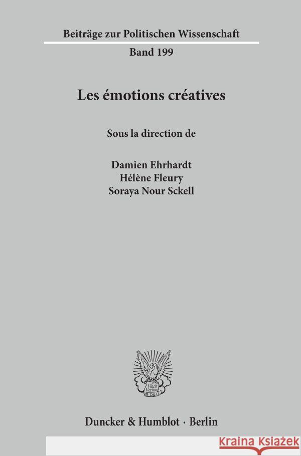 Les Emotions Creatives Ehrhardt, Damien 9783428185016 Duncker & Humblot - książka