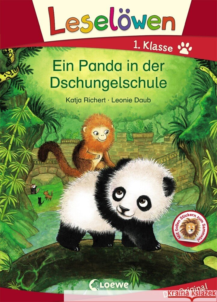 Leselöwen 1. Klasse - Ein Panda in der Dschungelschule : Erstlesebuch für Kinder Richert, Katja 9783743206618 Loewe Verlag - książka