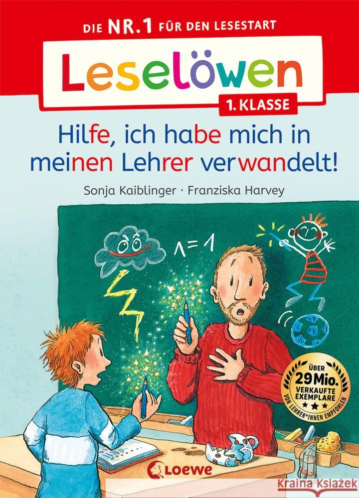 Leselöwen 1. Klasse - Hilfe, ich habe mich in meinen Lehrer verwandelt! Kaiblinger, Sonja 9783743215689 Loewe - książka
