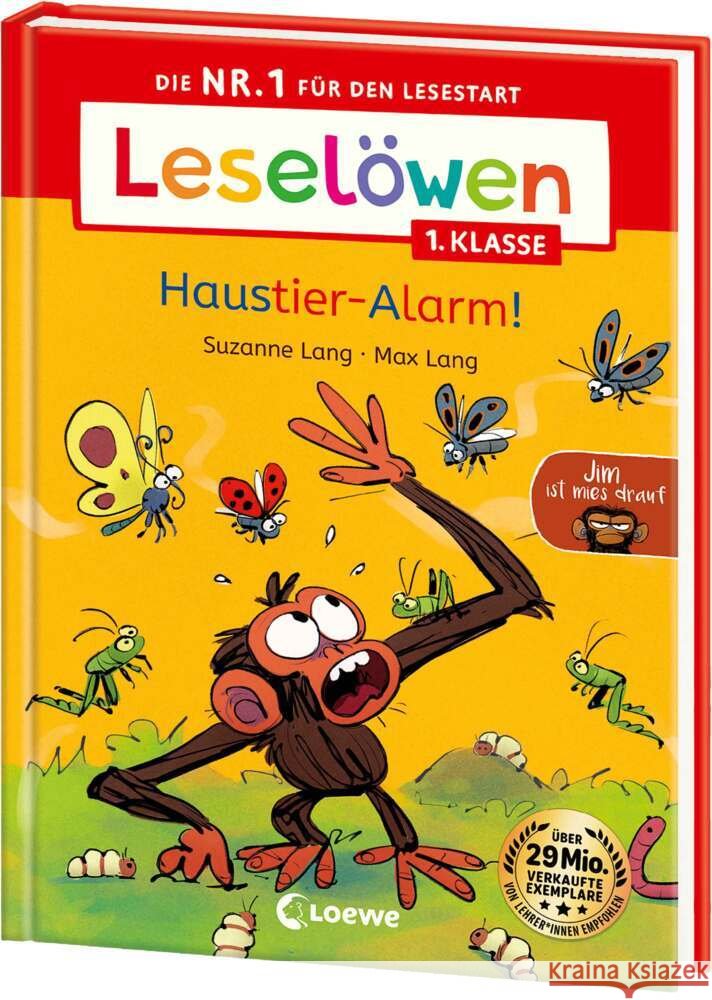 Leselöwen 1. Klasse - Jim ist mies drauf - Haustier-Alarm! Lang, Suzanne 9783743219267 Loewe - książka