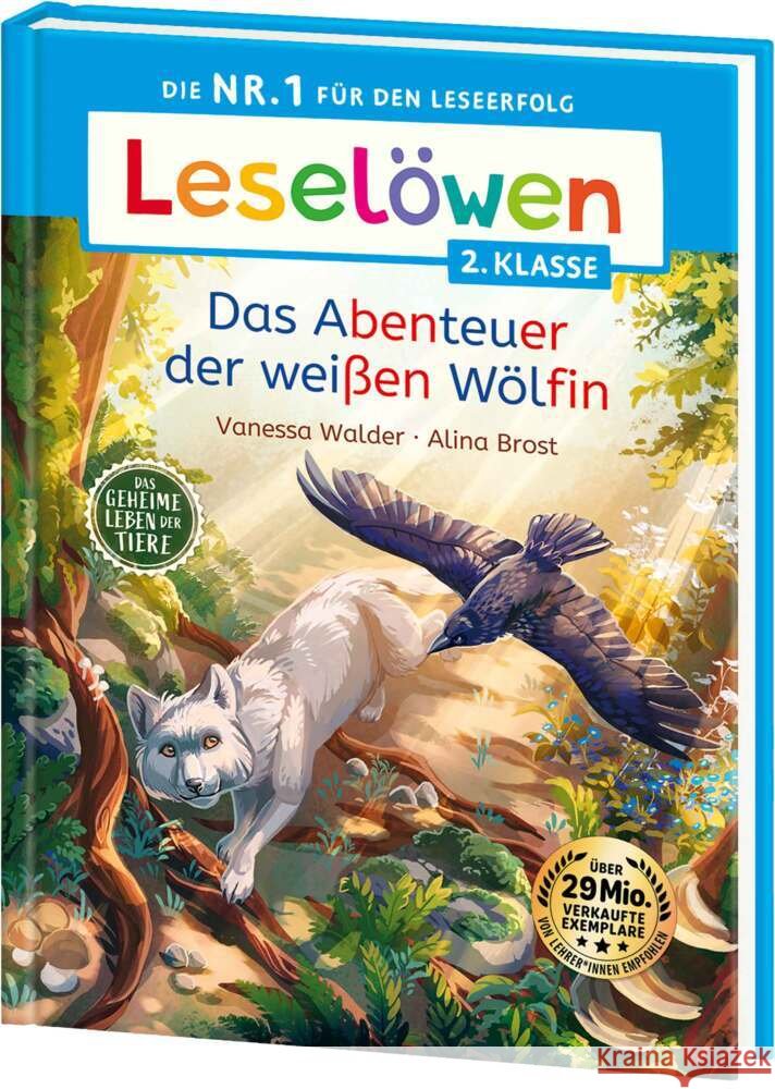 Leselöwen 2. Klasse - Das geheime Leben der Tiere - Das Abenteuer der weißen Wölfin Walder, Vanessa 9783743218208 Loewe - książka
