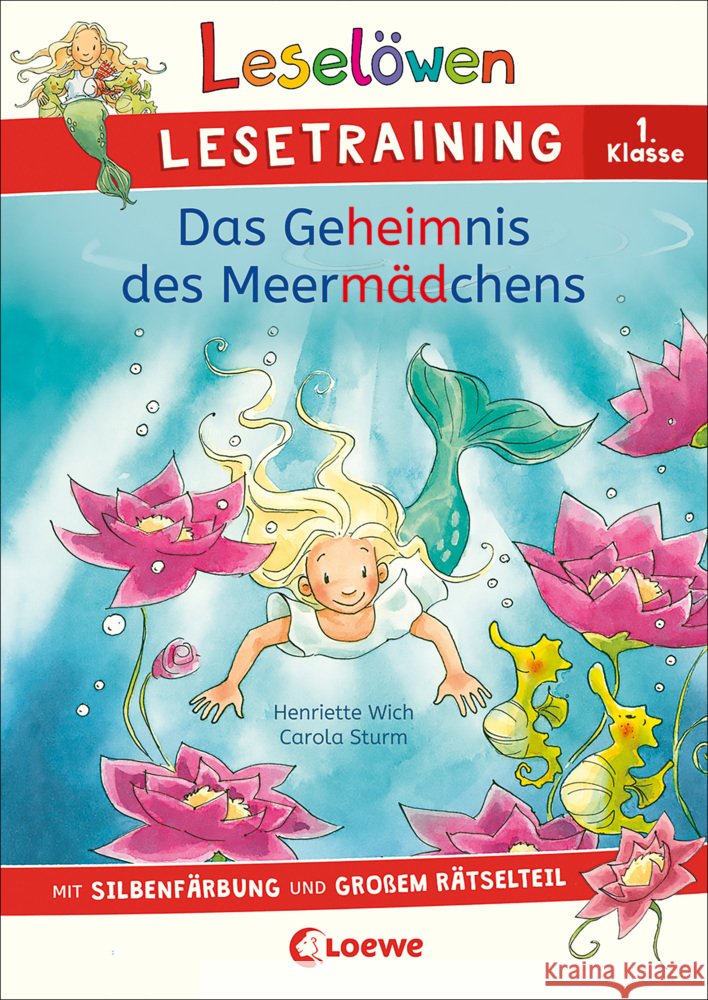 Leselöwen Lesetraining 1. Klasse - Das Geheimnis des Meermädchens Wich, Henriette 9783743210585 Loewe - książka