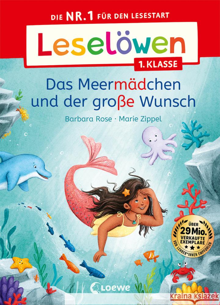 Leselöwen 1. Klasse - Das Meermädchen und der große Wunsch Rose, Barbara 9783743215061 Loewe - książka