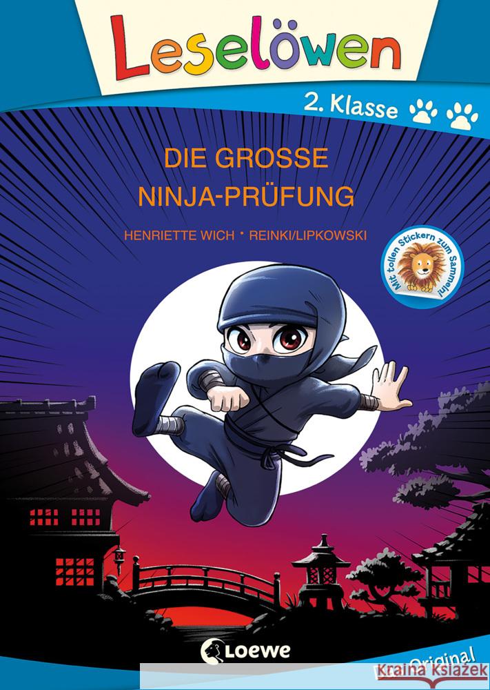 Leselöwen 2. Klasse - Die große Ninja-Prüfung (Großbuchstabenausgabe) Wich, Henriette 9783743208629 Loewe - książka