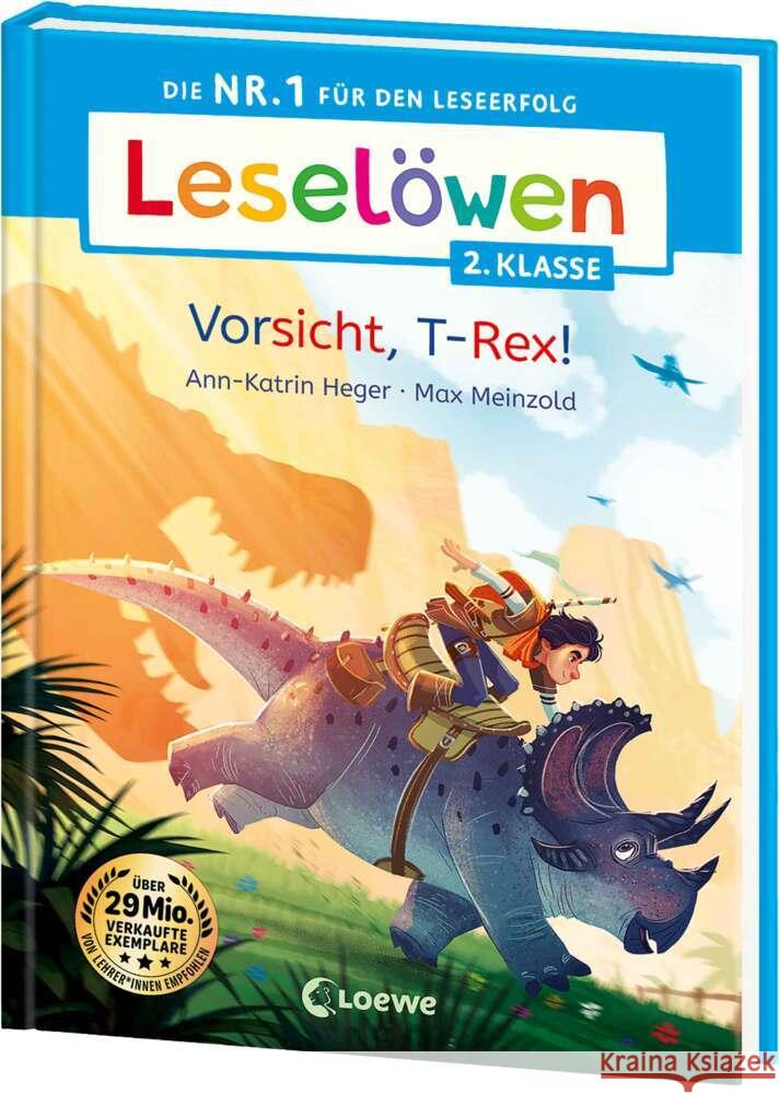 Leselöwen 2. Klasse - Vorsicht, T-Rex! Heger, Ann-Katrin 9783743218185 Loewe - książka