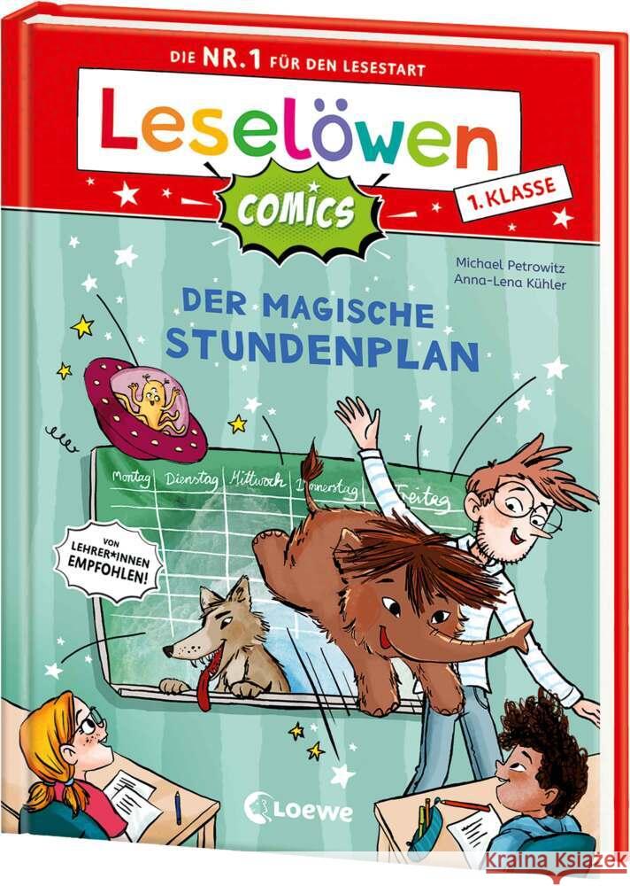 Leselöwen Comics 1. Klasse - Der magische Stundenplan Petrowitz, Michael 9783743218529 Loewe - książka