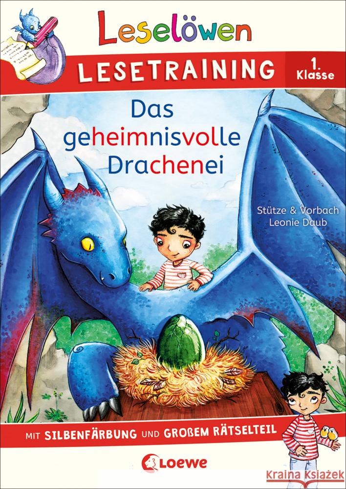 Leselöwen Lesetraining 1. Klasse - Das geheimnisvolle Drachenei Stütze & Vorbach 9783743210578 Loewe - książka