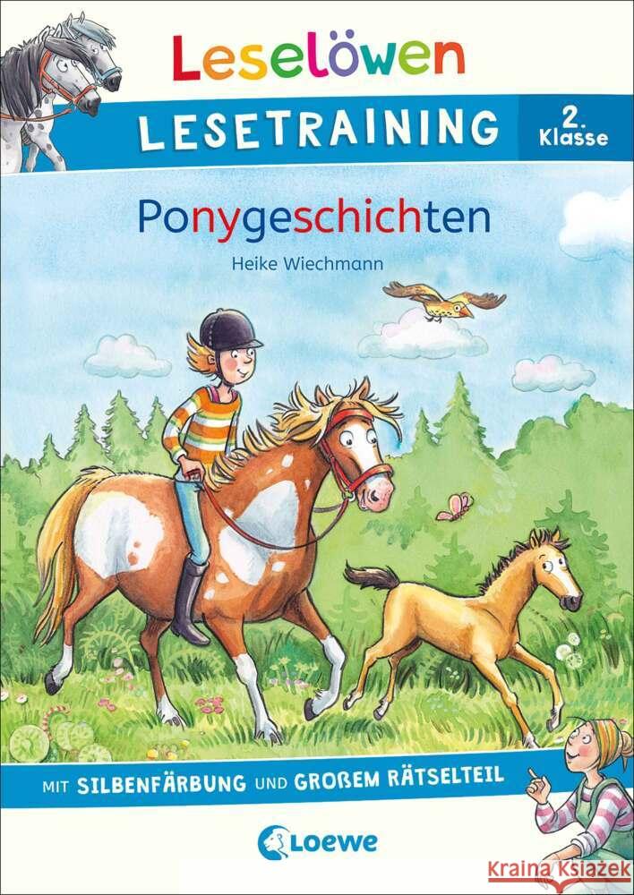 Leselöwen Lesetraining 2. Klasse - Ponygeschichten Wiechmann, Heike 9783743215320 Loewe - książka