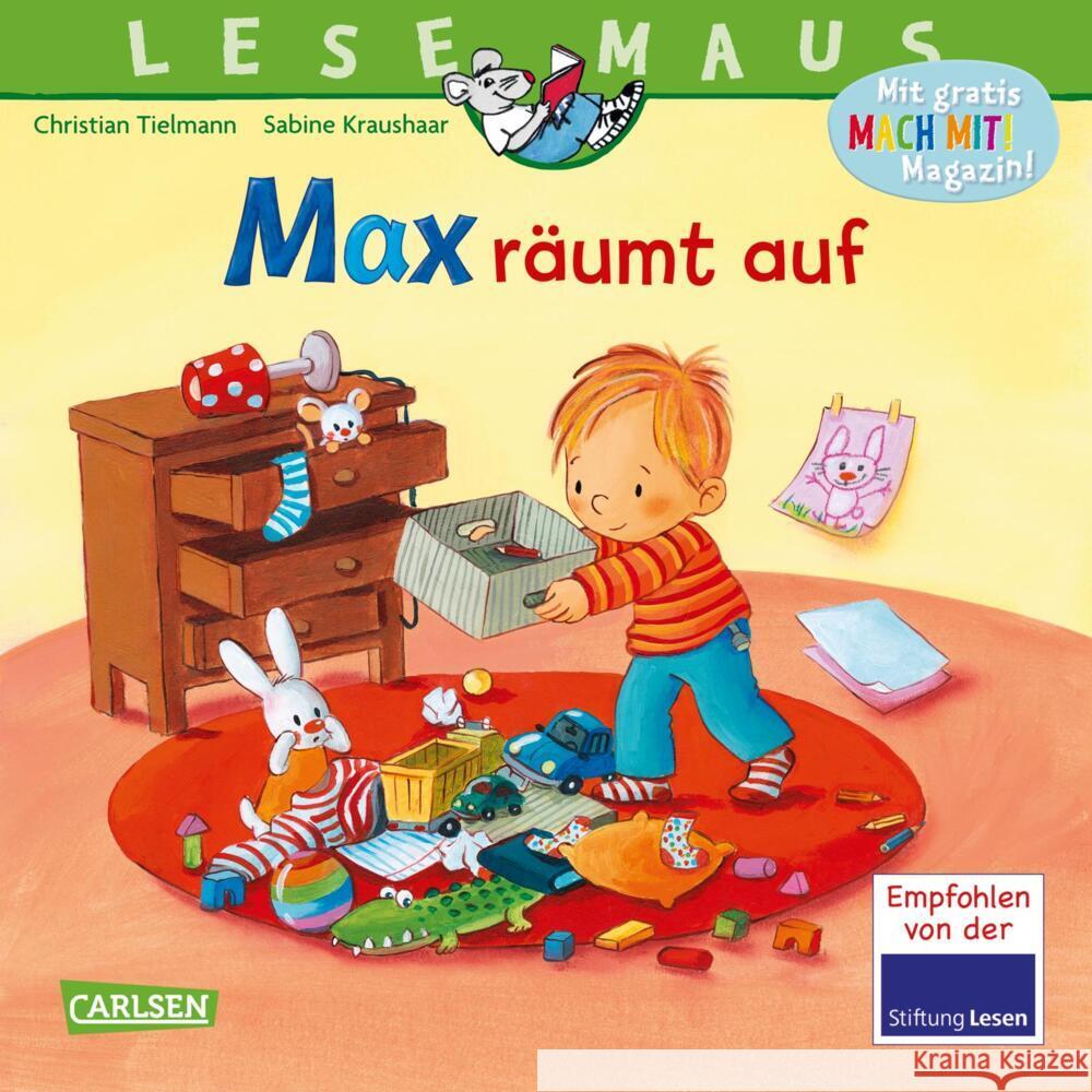 LESEMAUS 119: Max räumt auf Tielmann, Christian 9783551084187 Carlsen - książka