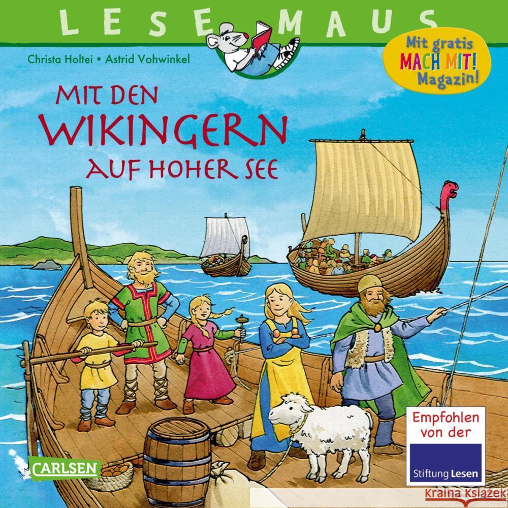 LESEMAUS 148: Mit den Wikingern auf hoher See Holtei, Christa 9783551080486 Carlsen - książka