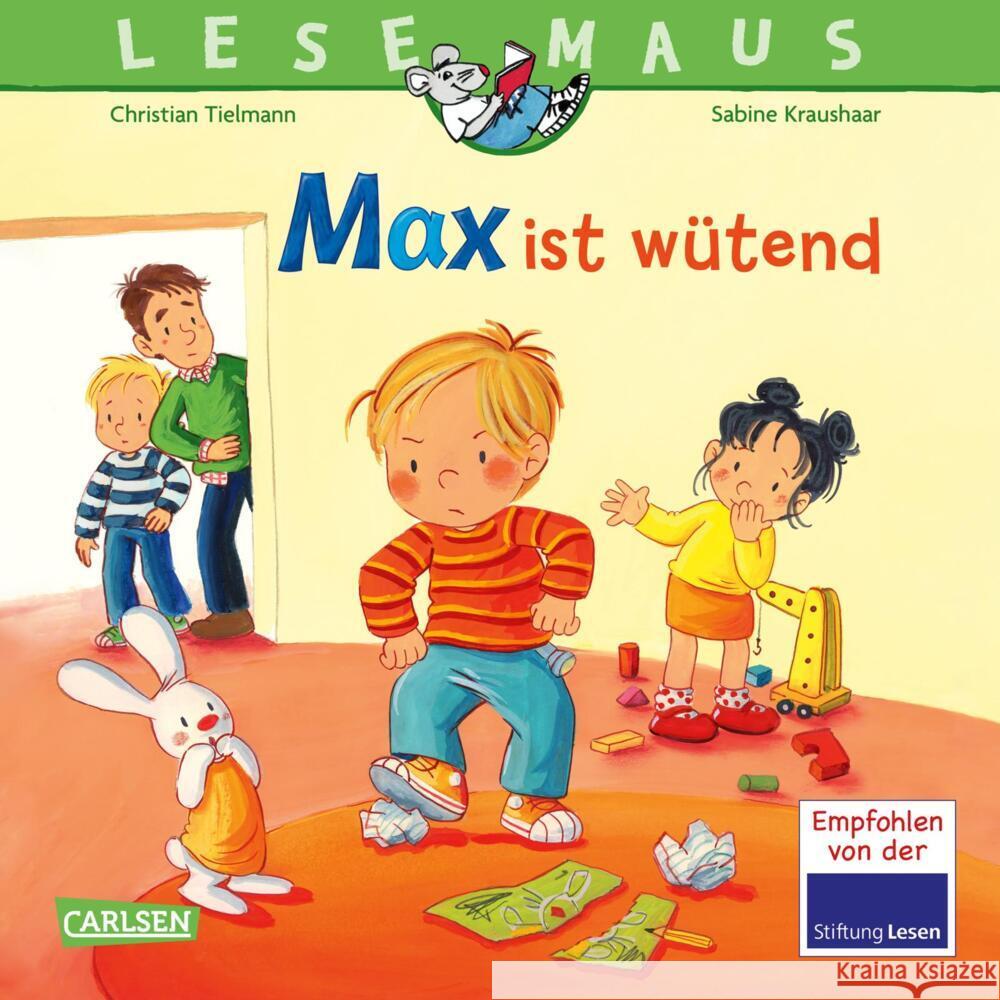 LESEMAUS 153: Max ist wütend Tielmann, Christian 9783551080332 Carlsen - książka
