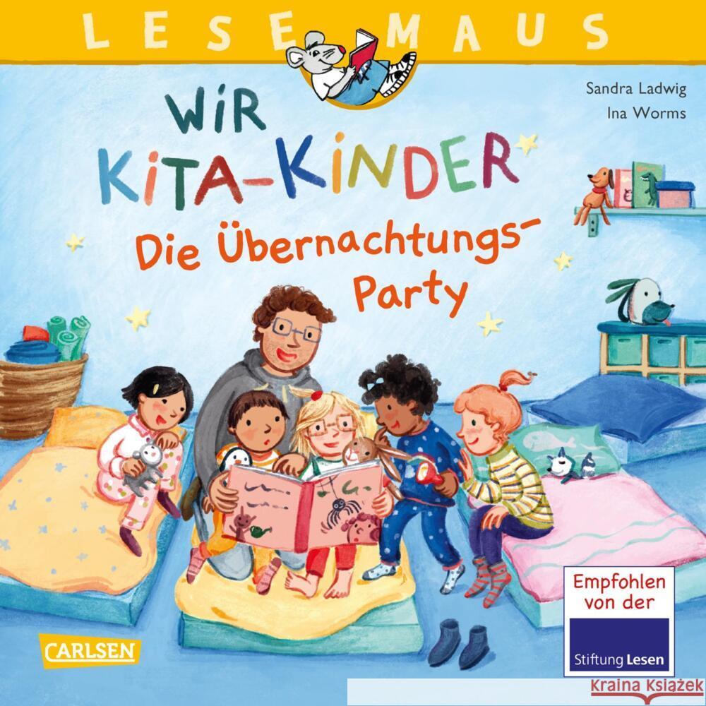 LESEMAUS 166: Wir KiTa-Kinder - Die Übernachtungs-Party Ladwig, Sandra 9783551080677 Carlsen - książka