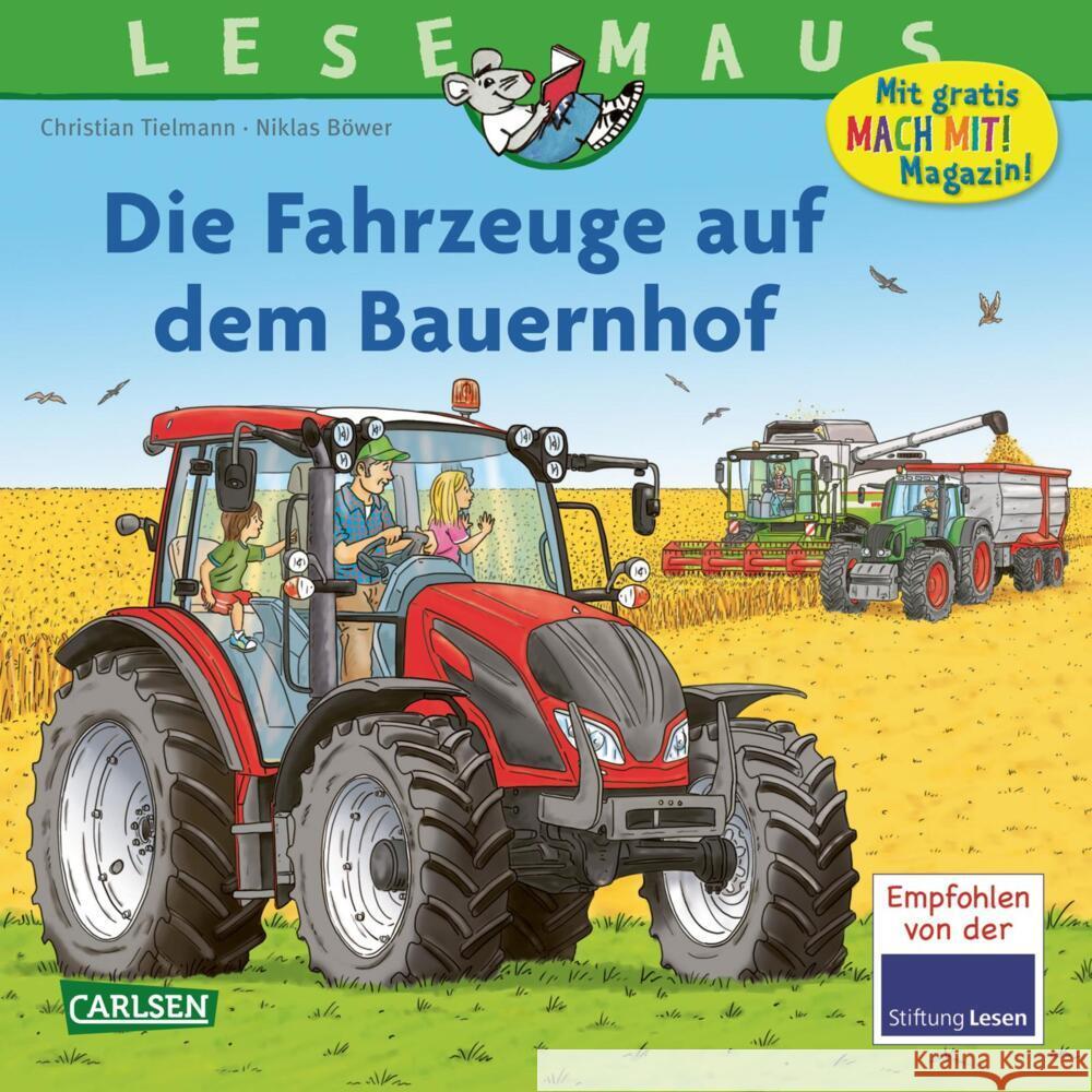 LESEMAUS 187: Die Fahrzeuge auf dem Bauernhof Tielmann, Christian 9783551085931 Carlsen - książka