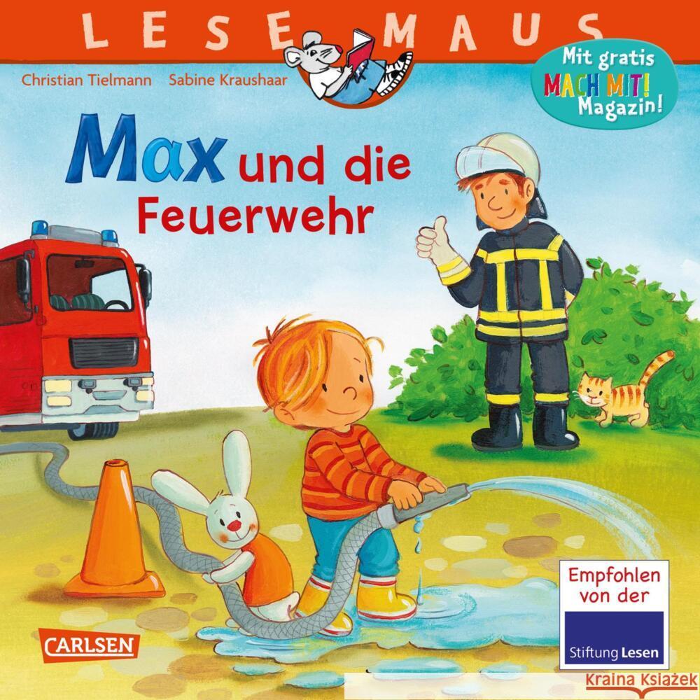 LESEMAUS 55: Max und die Feuerwehr Tielmann, Christian 9783551083555 Carlsen - książka