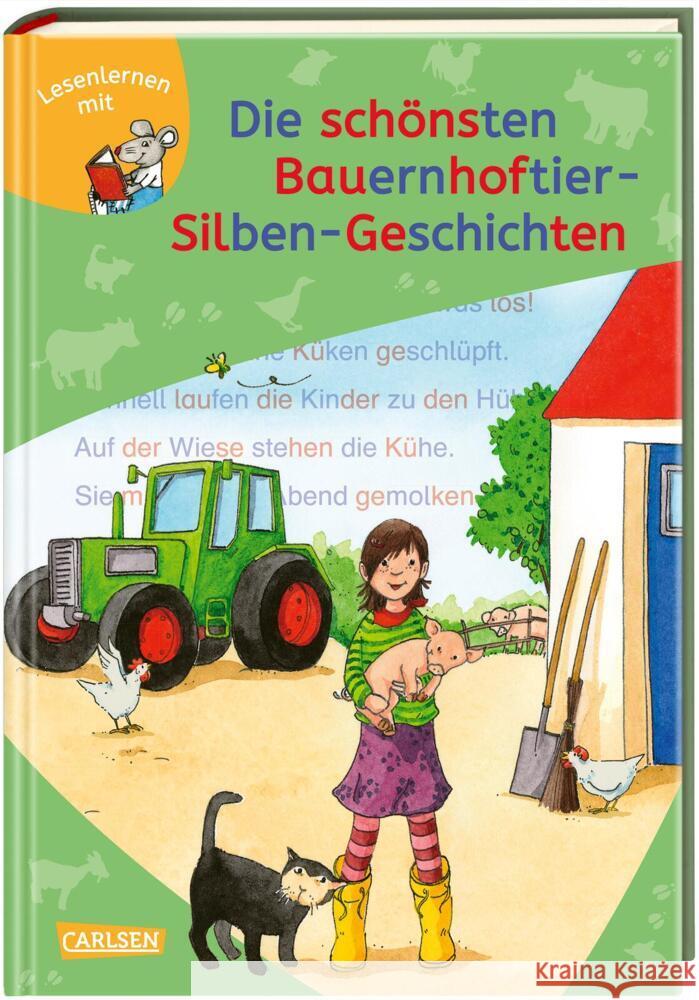 LESEMAUS zum Lesenlernen Sammelbände: Die schönsten Bauernhoftier-Silben-Geschichten  9783551066602 Carlsen - książka