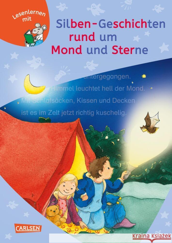 LESEMAUS zum Lesenlernen Sammelbände: Silben-Geschichten rund um Mond und Sterne Schwenker, Antje, Rudel, Imke, Mechtel, Manuela 9783551066572 Carlsen - książka