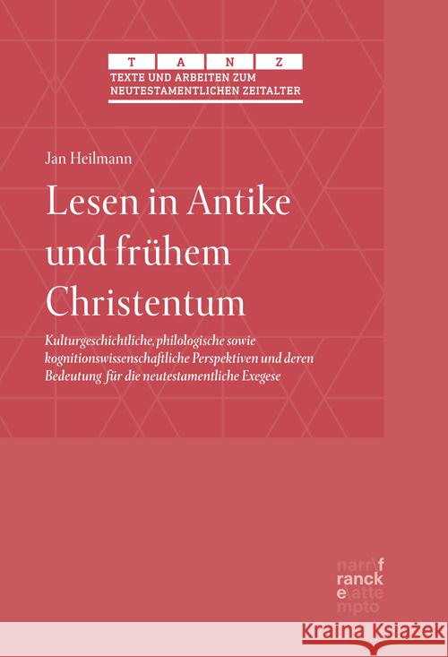 Lesen in Antike und frühem Christentum Heilmann, Jan 9783772087295 Francke - książka