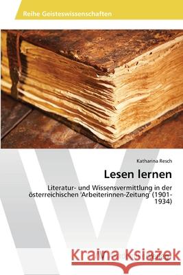 Lesen lernen Resch, Katharina 9783639409321 AV Akademikerverlag - książka