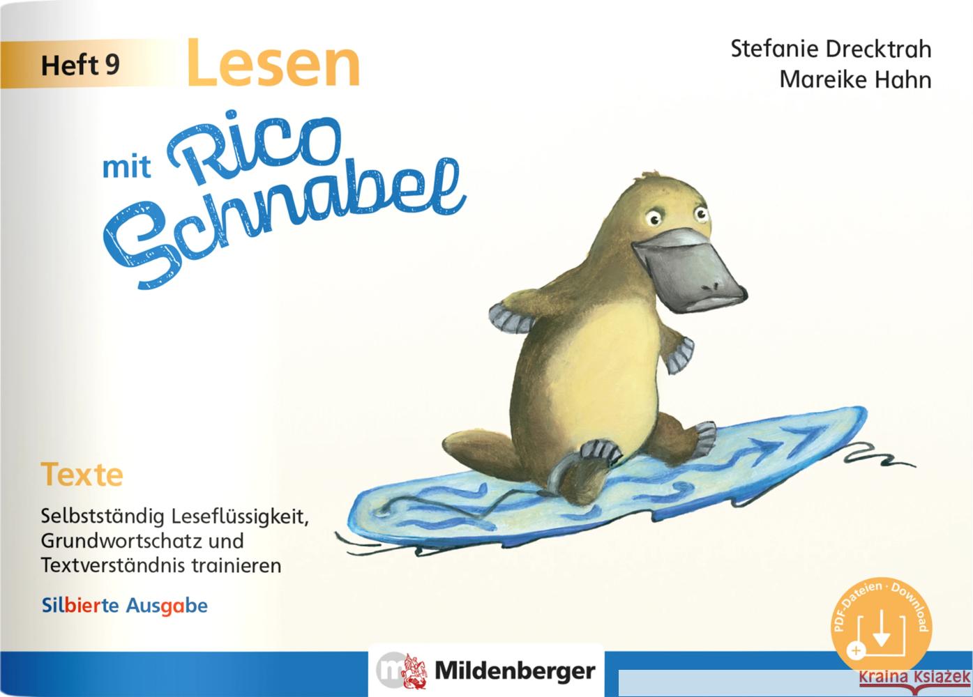Lesen mit Rico Schnabel, Heft 9: Texte - silbierte Ausgabe Drecktrah, Stefanie, Hahn, Mareike 9783619220625 Mildenberger - książka