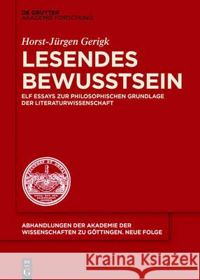 Lesendes Bewusstsein Horst-Jürgen Gerigk 9783110515602 Walter de Gruyter - książka