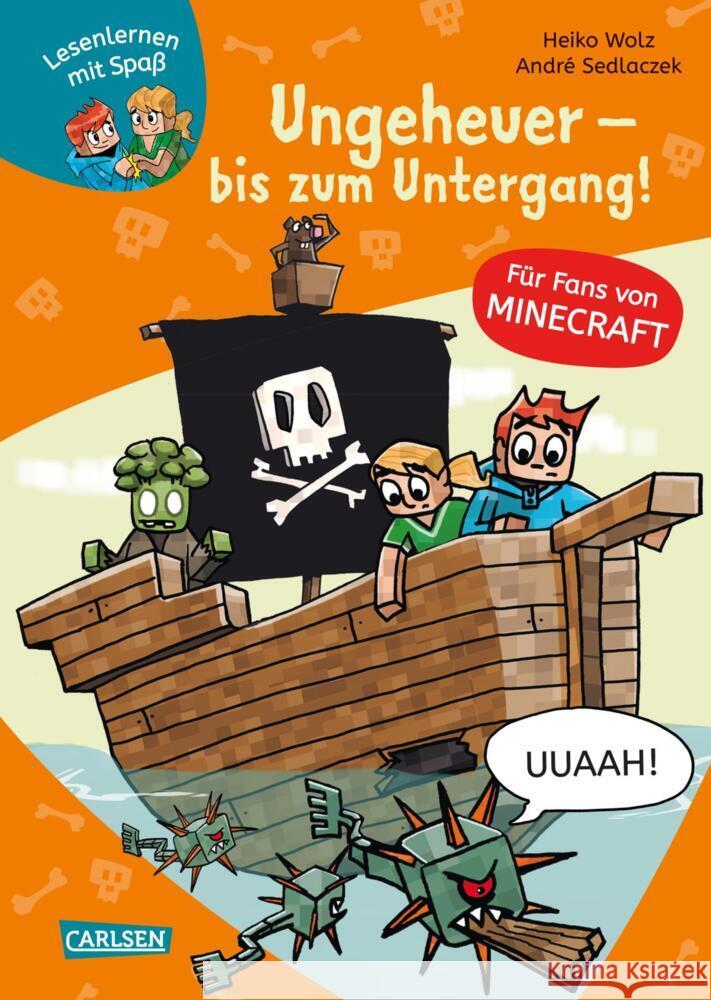 Lesenlernen mit Spaß - Minecraft 4: Ungeheuer - bis zum Untergang! Wolz, Heiko 9783551068477 Carlsen - książka