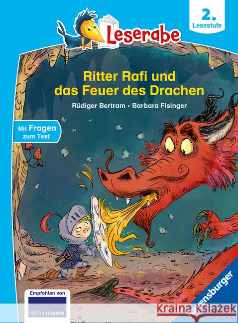 Leserabe 2. Lesestufe - Ritter Rafi und das Feuer des Drachen Bertram, Rüdiger 9783473463961 Ravensburger Verlag - książka