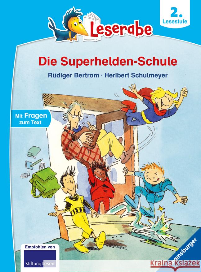 Leserabe - 2. Lesestufe: Die Superhelden-Schule Bertram, Rüdiger 9783473460298 Ravensburger Verlag - książka