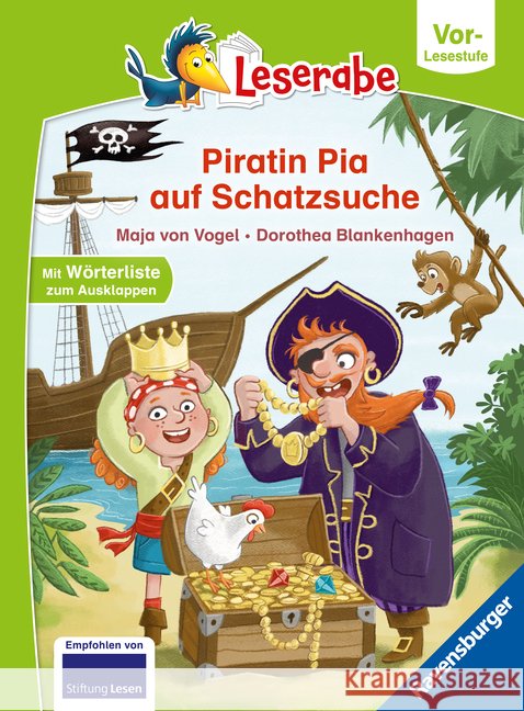 Leserabe Vor-Lesestufe - Piratin Pia auf Schatzsuche Vogel, Maja von 9783473464302 Ravensburger Verlag - książka