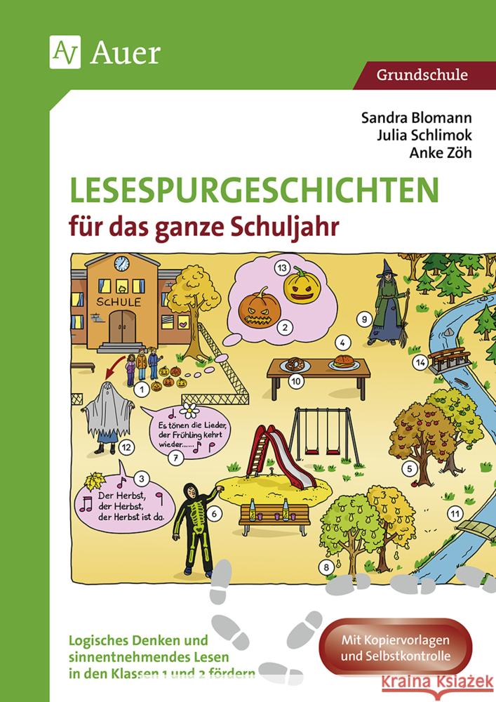 Lesespurgeschichten für das ganze Schuljahr 1/2 Blomann, Sandra, Schlimok, Julia, Zöh, Anke 9783403085218 Auer Verlag in der AAP Lehrerwelt GmbH - książka