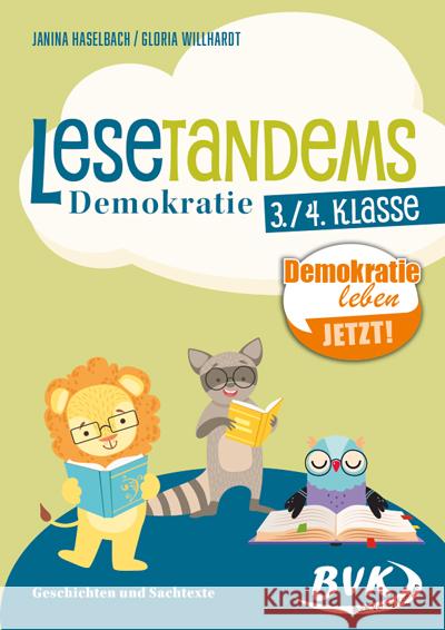 Lesetandems Demokratie 3./4. Klasse Haselbach, Janina, Willhardt, Gloria 9783965203495 BVK Buch Verlag Kempen - książka