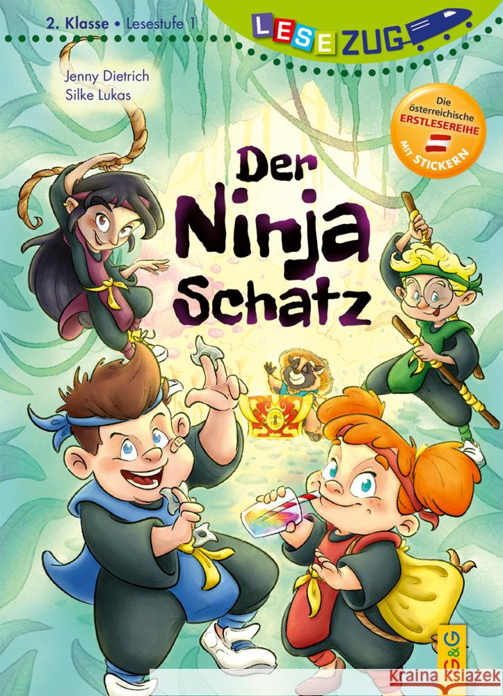 LESEZUG/2. Klasse - Lesestufe 1: Der Ninja-Schatz Dietrich, Jenny 9783707426731 G & G Verlagsgesellschaft - książka