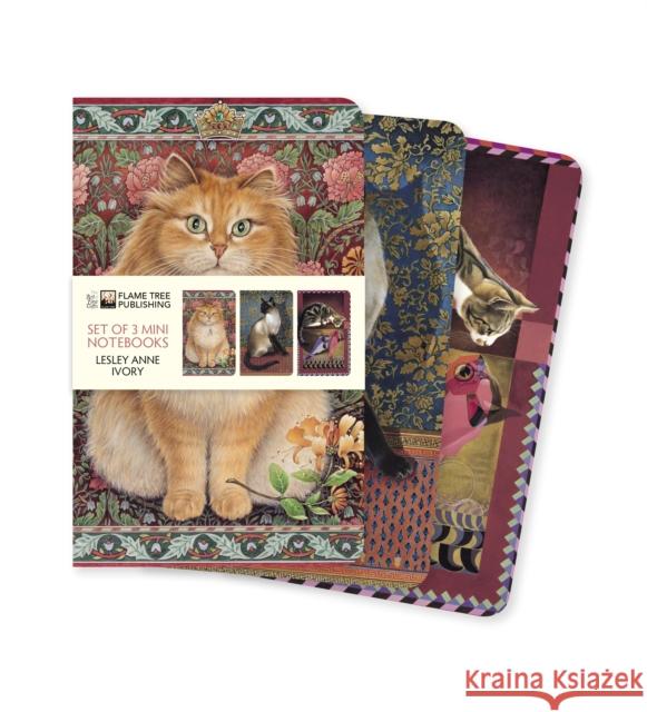 Lesley Anne Ivory Set of 3 Mini Notebooks Flame Tree Studio 9781839642852 Flame Tree Gift - książka