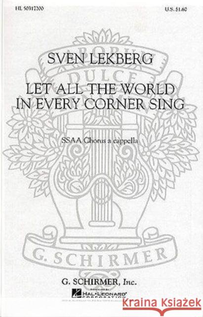 Let all the world in every corner sing  9780193853935 Oxford University Press - książka