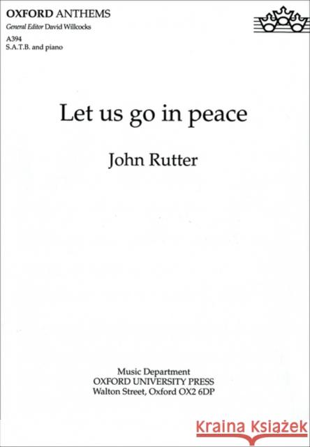 Let us go in peace John Rutter   9780193504417 Oxford University Press - książka