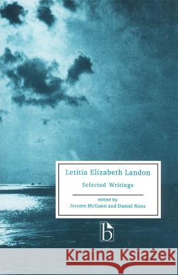 Letitia Elizabeth Landon - Selected Writings Landon, Letitia Elizabeth 9781551111353 BROADVIEW PRESS LTD - książka