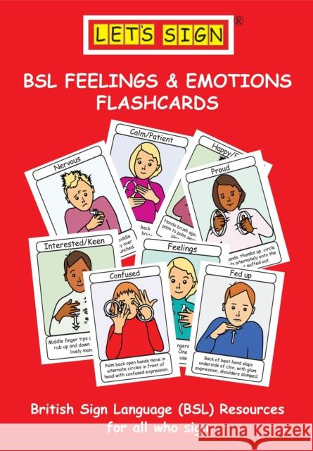 Let's Sign BSL Feelings & Emotions Flashcards Cath Smith, Cath Smith 9781905913237 Co-Sign Communications - książka