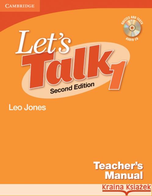 Let's Talk Level 1 Teacher's Manual with Audio CD [With Quizzes & Tests Audio CD] Jones, Leo 9780521692823 Cambridge University Press - książka