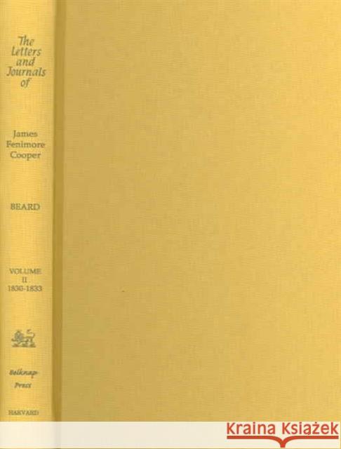 Letters and Journals Cooper, James Fenimore 9780674014657 John Wiley & Sons - książka