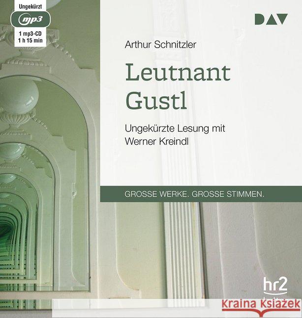 Leutnant Gustl, 1 MP3-CD : Ungekürzte Lesung mit Werner Kreindl (1 mp3-CD), Lesung Schnitzler, Arthur 9783742402196 Der Audio Verlag, DAV - książka