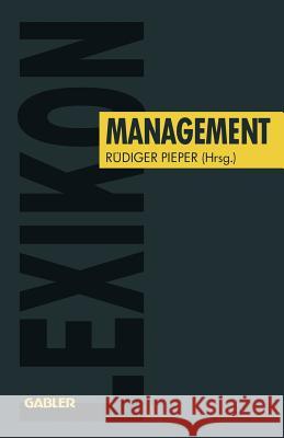 Lexikon Management R. Diger Pieper 9783409132145 Gabler Verlag - książka