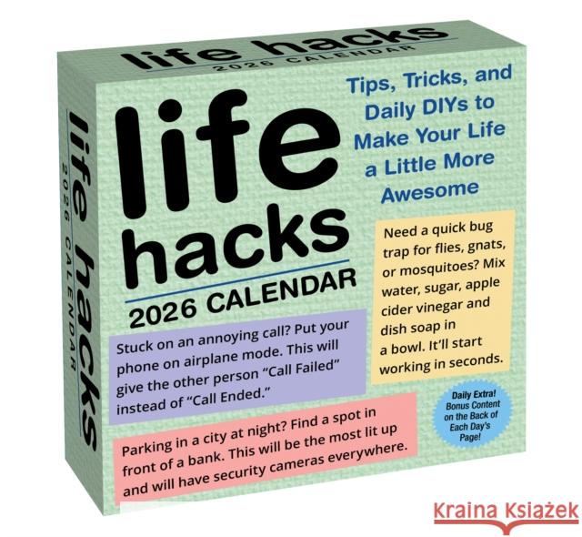Life Hacks 2026 Day-to-Day Calendar Keith Bradford, 1000lifehacks.com 9781524897987 Andrews McMeel Publishing - książka